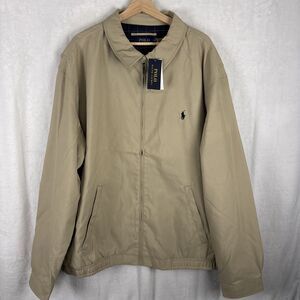 Ralph Lauren Mens Khaki Tan Bi Swing Jacket Navy Blue Pony Size 3XLT NWT